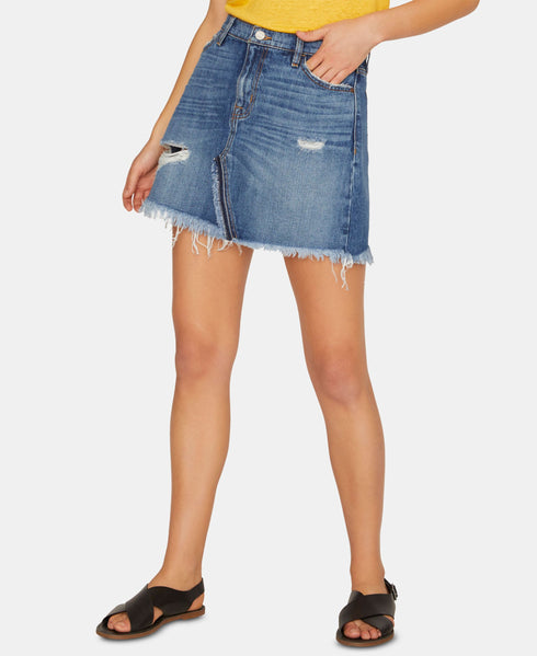 Sanctuary Sunny Distressed Denim Mini Skirt